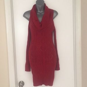 Sexy Red Sweater Dress